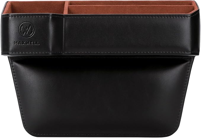 Maxwell Drive Vault Car Seat Gap Seam Storage Box Cup Holder Additional Storage for Your Devices Like Mobile Phone Tablets Eyeglasses Wallet Money Coins Notebook Pen Organizer Keys Organizer (Black)Car AccessoriesMaximizes Car Storage Space: Designed to f