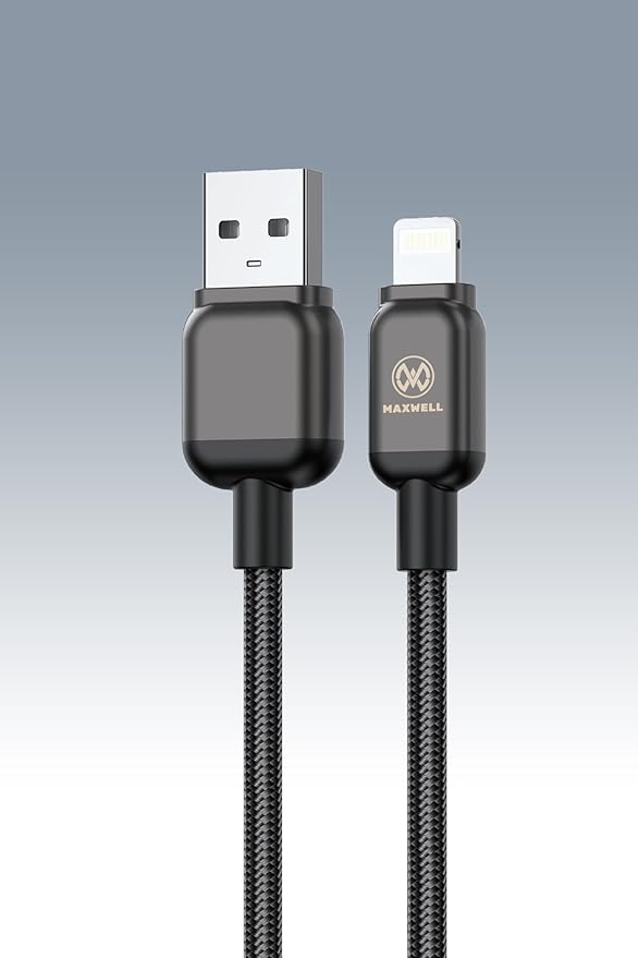 Maxwell Thunder Line Series Cable Fast Charging USBA Compatible with Lightning Compatible with iPhone 14 Pro Max 14 Pro 14 Plus 13 Pro Max 13 Pro etc. (1 meter)Mobile AccessoriesBrand Maxwell Connector type Lightning Cable type USB Compatible devices iPho