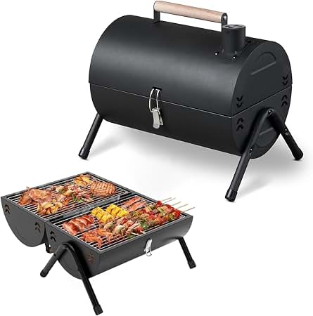 Radiotronics Portable Double-Sided Charcoal BBQ Grill