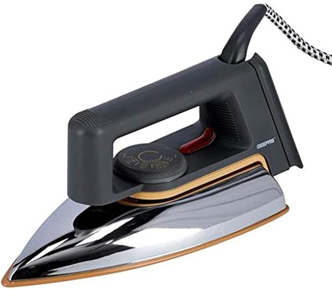 Geepas 1200W Dry Iron – Non-Stick Soleplate, Adjustable Thermostat Control, Indicator Light