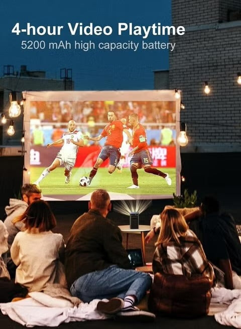Crony C900 Smart DLP Upright Projector with Bluetooth 5.0 Speaker, Wireless Screen Mirroring, Built-in Battery, 1080P Supported Portable Home Theater Projector