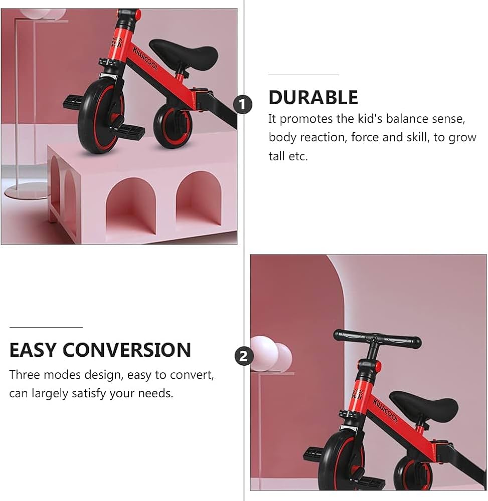 Kids 3-Wheel Toddler Tricycle – Red, Pedal Ride-On Bike for Boys & Girls