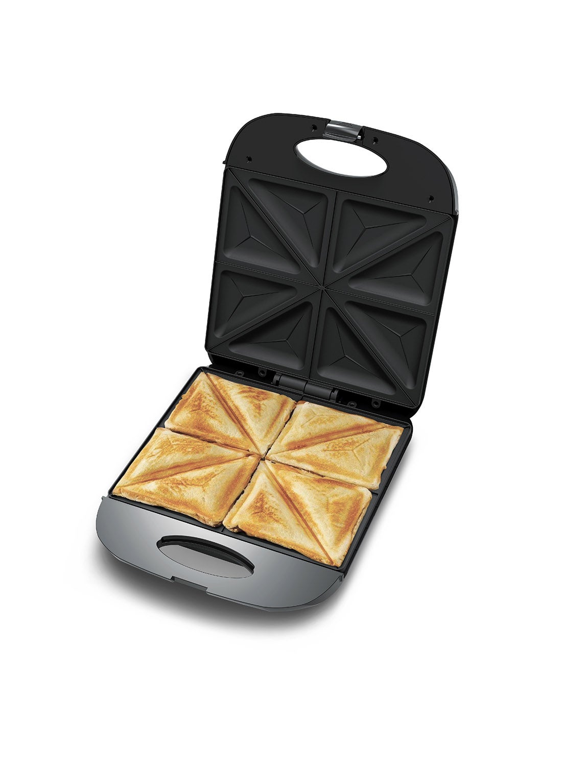 Sanford 4-Slice Sandwich Toaster 1400 W SF9901ST BS - BlackKitchen AppliancesPower: 1400Watts. 4 Slice Sandwich Toaster. Non-Stick Coating Plate. Thermostatically Controlled. Two Pilot Lights, Cool Touch Body. Skid Resistant Feet. Easy Use and Cleaning.