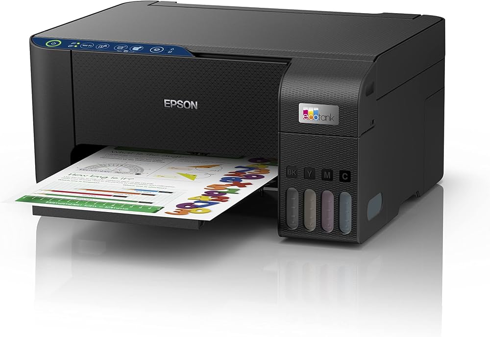 Epson EcoTank L3252 A4 Colour All-in-One Ink Tank Printer | 3-in-1 Print, Scan & Copy | Wi-Fi & Wi-Fi Direct | Smart Panel App | Black