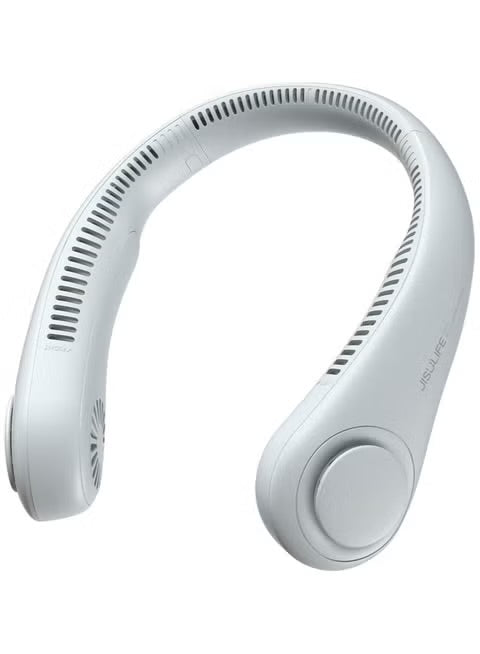 JISULIFE Life 3 Portable Neck Fan, Bladeless Hands-Free Wearable Fan, 4000mAh Rechargeable Battery, USB-C Personal Cooling Fan, Headphone Design