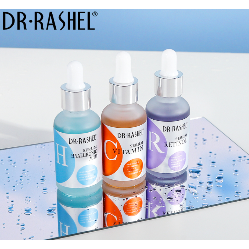 DR. RASHEL 3-Piece Complete Facial Serum Set 3 x 30mlPersonal CareElevate your skincare routine with the DR. RASHEL 3-Piece Complete Facial Serum Set, featuring three potent serums designed to target various skin concerns: Vitamin C Serum (30ml): Brighten
