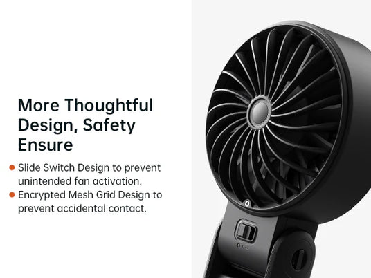 JISULIFE Life 7 Handheld Fan – 3600mAh, 13H Cooling, 5-Speed, Foldable, USB-C Rechargeable