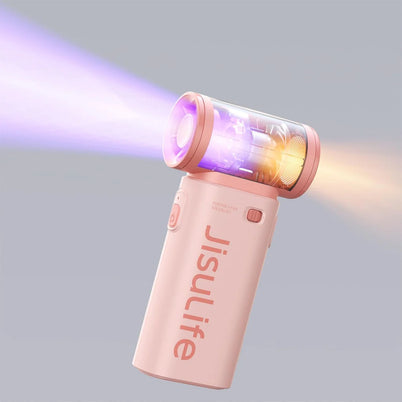 JISULIFE Life 9 Handheld Fan – 3600mAh, 10m/s Turbo, 40000 RPM, 5-Speed, Pocket-Size, 12H Battery