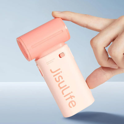 JISULIFE Life 9 Handheld Fan – 3600mAh, 10m/s Turbo, 40000 RPM, 5-Speed, Pocket-Size, 12H Battery