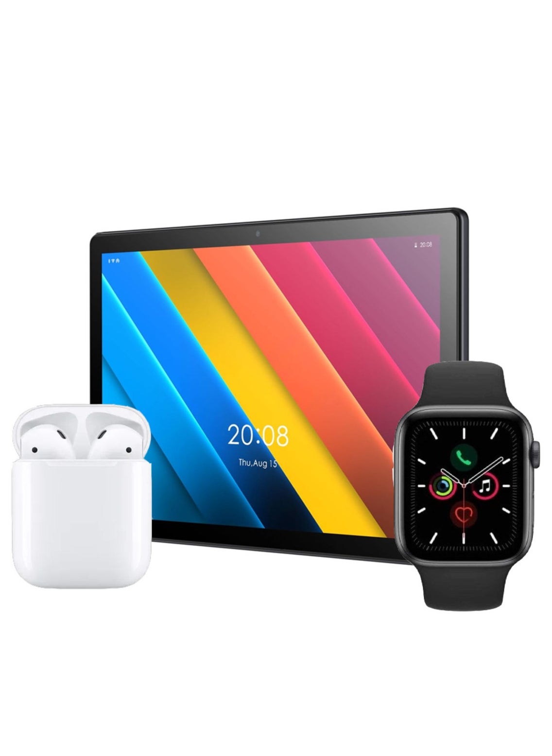 Oteeto TAB10 Smart Trio 8GB RAM 512GB ROM Android Tablet PC Smart Watch True Wireless Earphone ComboTabletsBig Screen, Big Specs, Big space and storage and more.. Empower Your Every Move: Our Tablet PC, Your Limitless Possibilities.Experience a new dimens