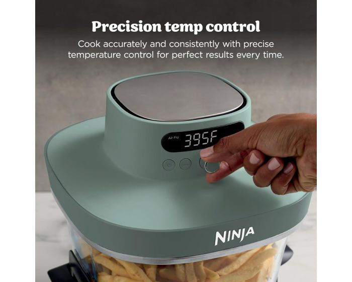 Ninja CRISPi PRO 7-in-1 Glass Air Fryer AS101UKCY – 5.7L & 2.3L Containers, 2050W, Cyberspace