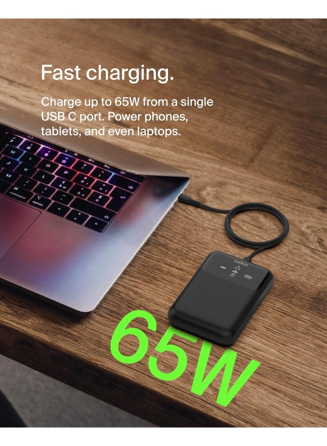 Belkin BoostCharge 20K 3-Port Laptop Power Bank – Black