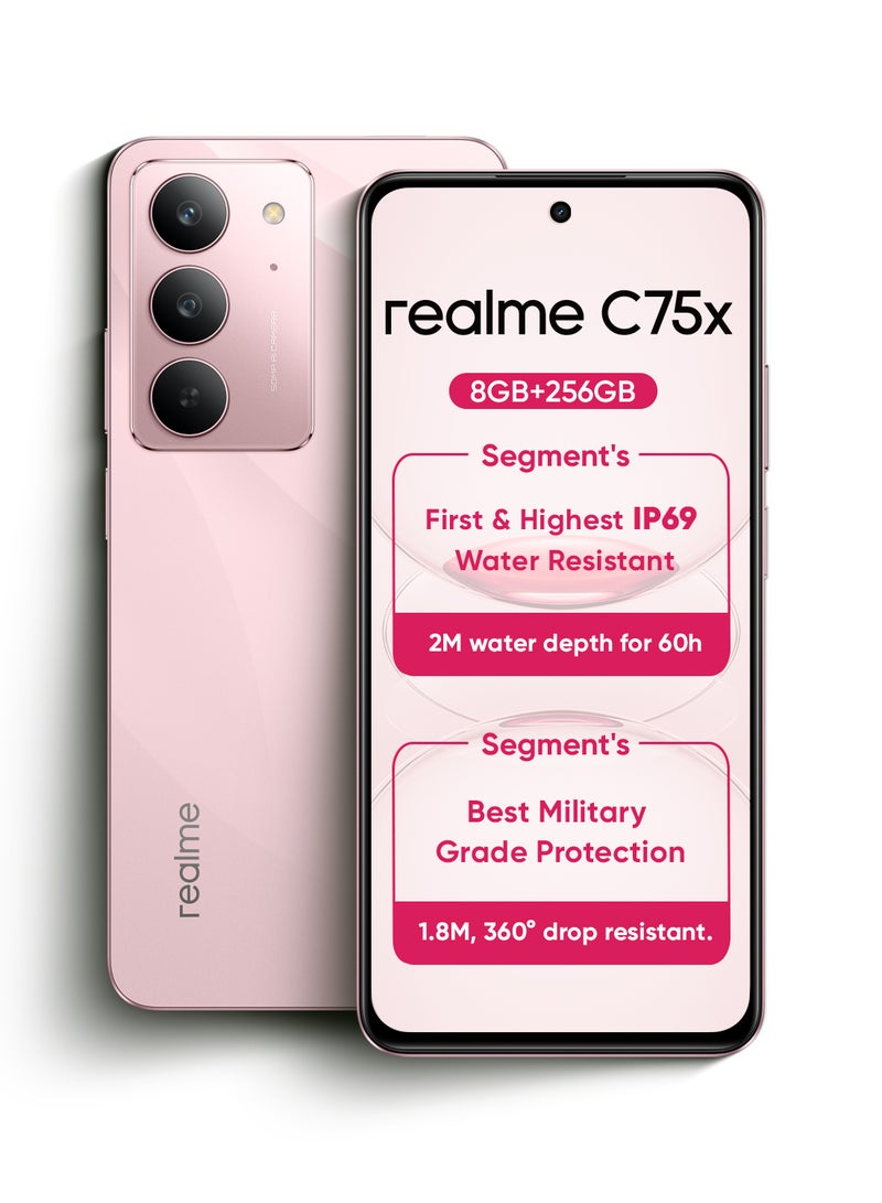 realme C75X Coral Pink smartphone
