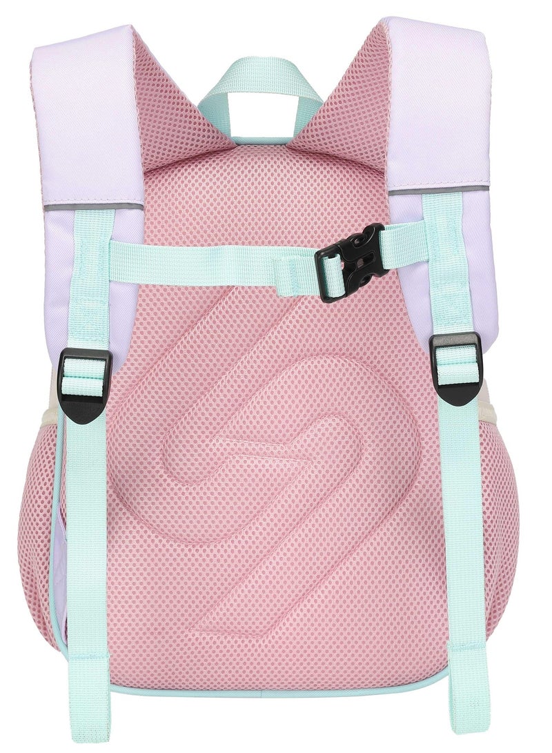 SUN EIGHT SE22207 Children's Preschool Backpack – Purple Cat, Water-Resistant Lightweight Polyester School Bag for Girls & Boys