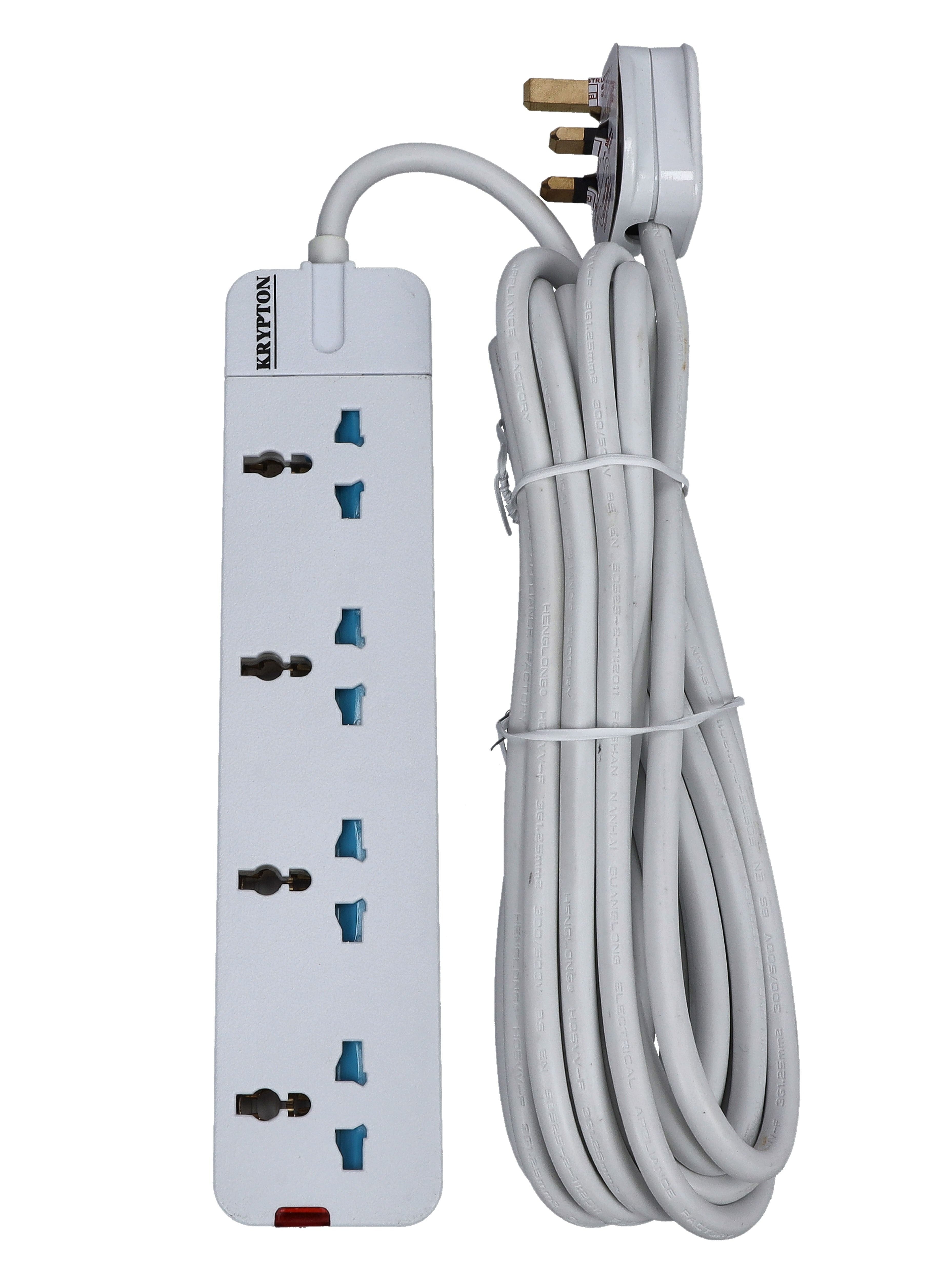Krypton-4 Way Universal Type Extension SocketHome Electronics4 WAY EXTENSION BOARD 4 Way extension board made with Fire retardant material.IDEAL EXTENSION SOCKET Ideal for computers and other electronic equipment for all homes, offices, and more.SHOCKPROO