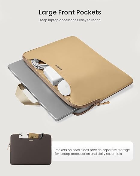 tomtoc 14-inch Slim Laptop Carrying Bag for 13-inch MacBook Air/Pro, 14-inch MacBook Pro M2/M1 A2779 A2442, 12.9-inch iPad Pro with Magic Keyboard, Water-Resistant Protective Laptop Accessory Sleeve