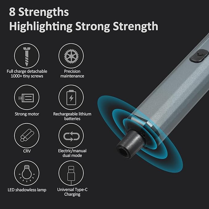 Electric Precision Screwdriver Set 68-in-1 – Battery Powered, 64 Magnetic Bits, Phone Laptop Watch Repair