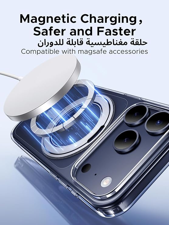 UGREEN iPhone 17 Pro Max MagSafe Case with 360° Ring Stand – Military-Grade, No Yellowing, Scratch-Resistant, Black