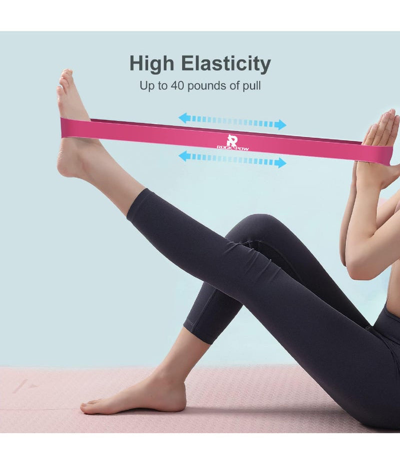 Rock Pow Resistance Band Set – 5 Latex Loop Bands, 5 Resistance Levels