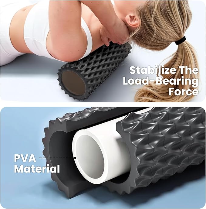 EVA Foam Roller 45×13cm – High-Density, Deep Tissue Myofascial Release, Yoga Pilates Gym Recovery