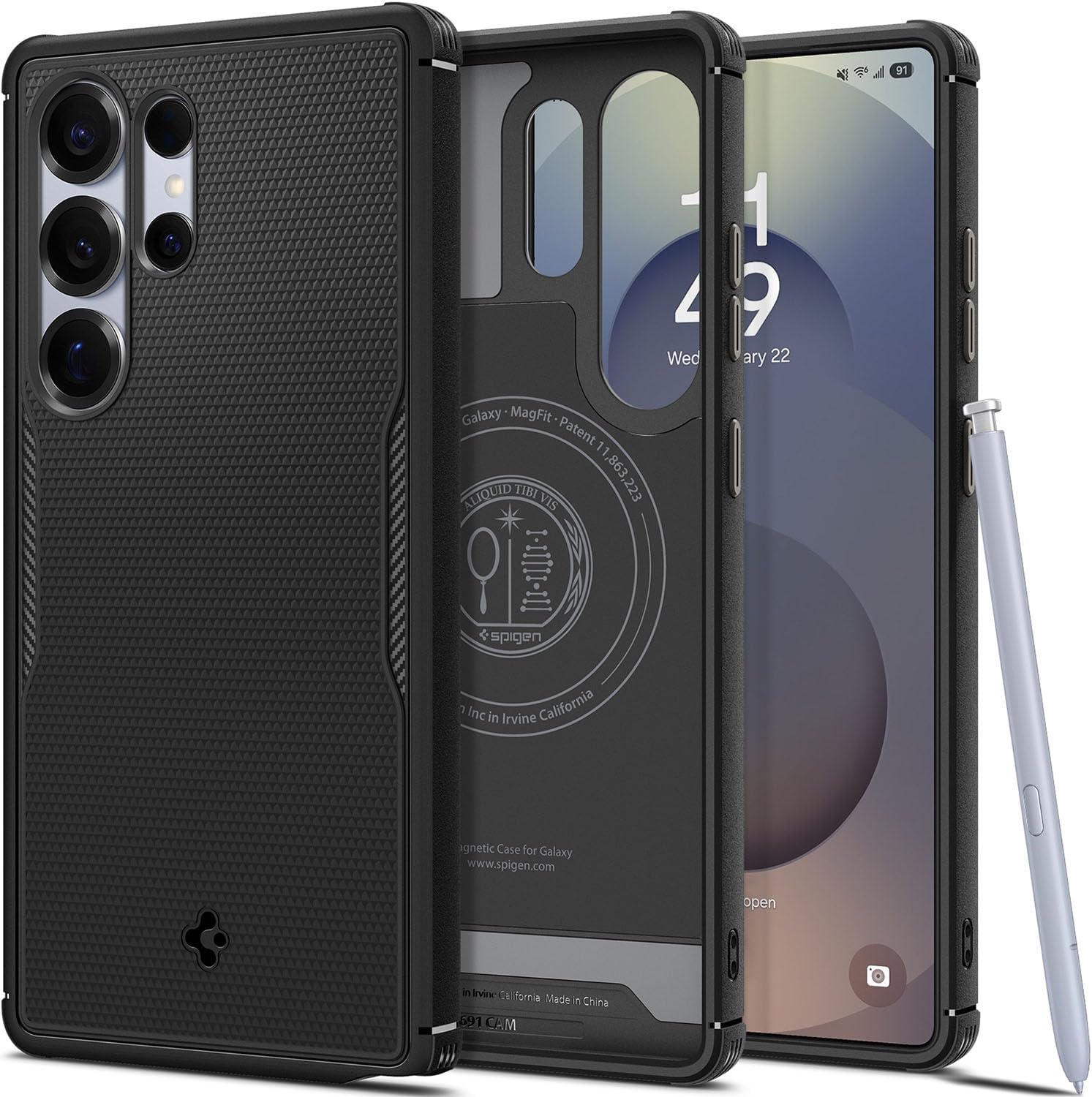 Spigen Core Armor MagFit for Samsung Galaxy S25 ULTRA case cover [Qi2 CertifiedMagnet for Galaxy] MagSafe compatible (2025) Matte BlackDefense at its core... Spigen Core Armor MagFit Magnetic case snaps onto your Samsung Galaxy S25 ULTRA and keeps it in t