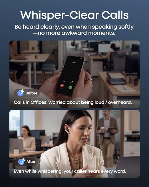 Soundcore Liberty 5 Pro – Guinness World Record Call Quality, Thus AI Chip, ANC, 28Hr, LDAC, Touchscreen Case