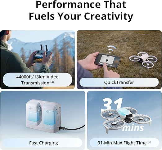 DJI Flip Fly More Combo with RC 2 Screen Remote Controller – 4K UHD Camera Drone, Palm Takeoff, 3 Batteries for 93-Min Flight Time, MOIAT Certified – UAE Version with Official Warranty Support
