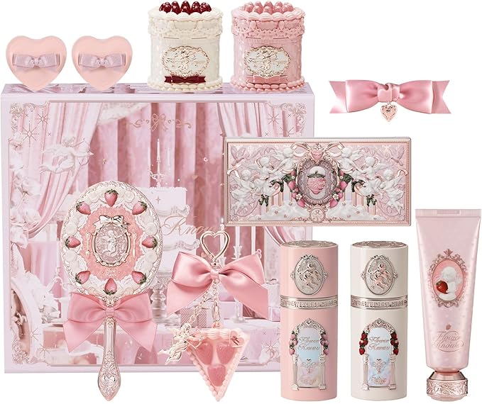 Flower Knows Strawberry Cupid 12-Piece Makeup Gift Set – Lip Cream, Blush, Palette, Perfume & MoreFlower Knows Strawberry Cupid 12-Piece Makeup Gift Set – Lip Cream, Blush, Palette, Perfume & More