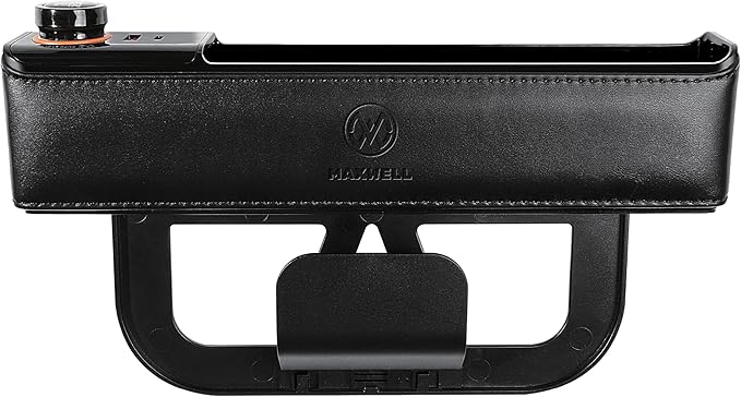 Maxwell Car Charge Organizer Pouch USBA Quick Charge Compatible with iPhone 16 Pro Max iPhone 15 Pro Max Samsung S25 Laptop Secure Fit for Automobile Durable Leather Easy Organization (Black)Car AccessoriesQuick Charge Compatibility: Supports USB-A Quick