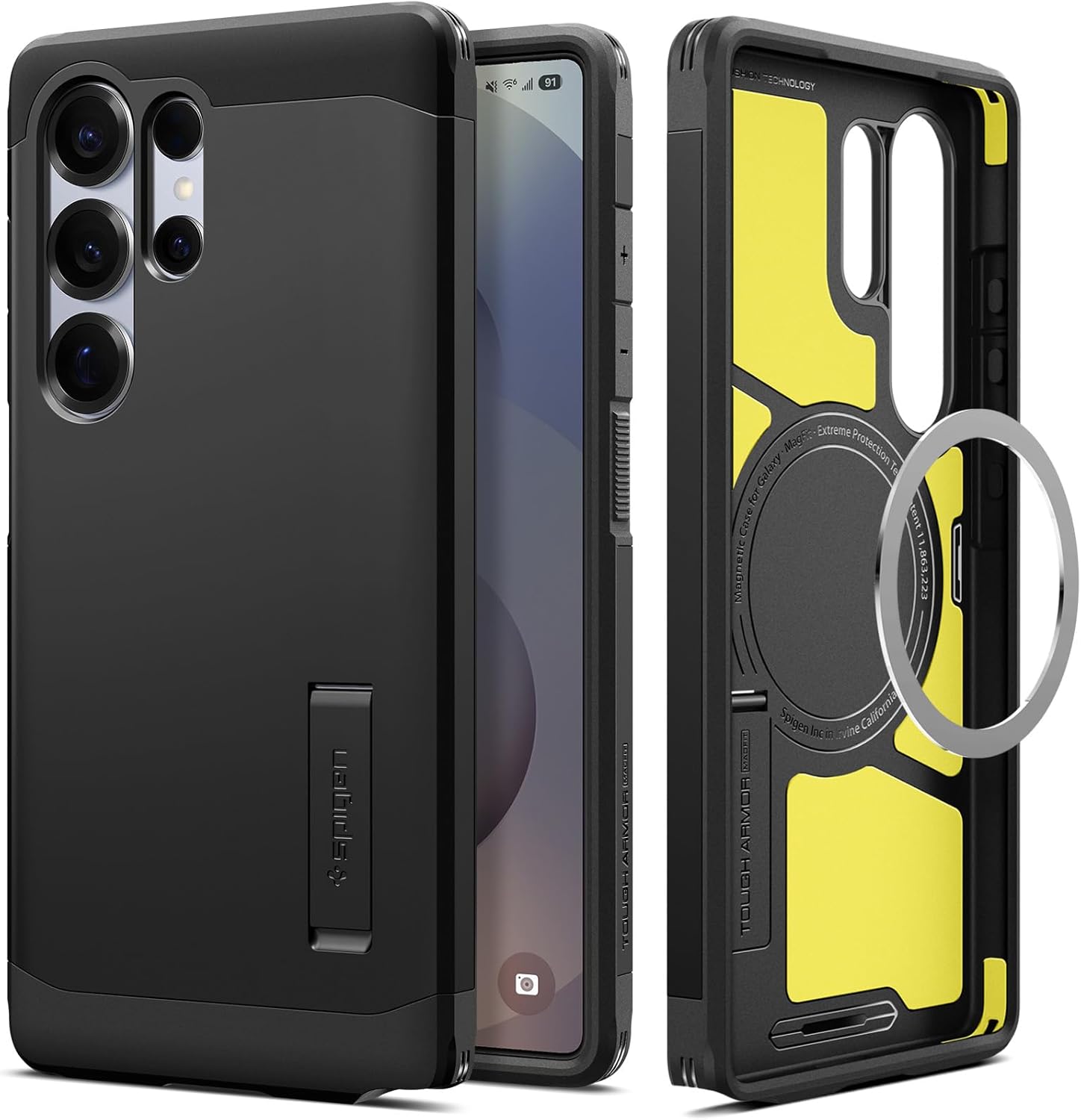 Spigen Tough Armor MagFit for Samsung Galaxy S25 ULTRA case cover [MagSafe Compatible] BlackMobile AccessoriesToughen it up... Built to withstand anything you throw at it! Spigen Tough Armor MagFit case champions your Galaxy S25 ULTRA with full-fledged pr