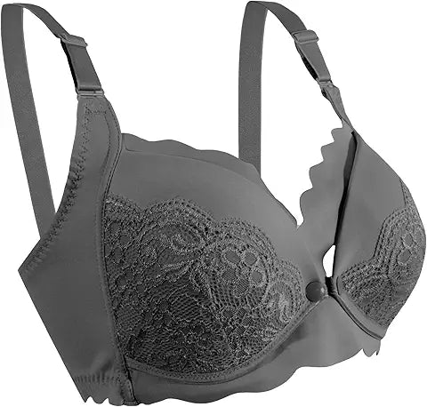 Okus - Elegant Seamless Maternity & Nursing Bra - Black - Large