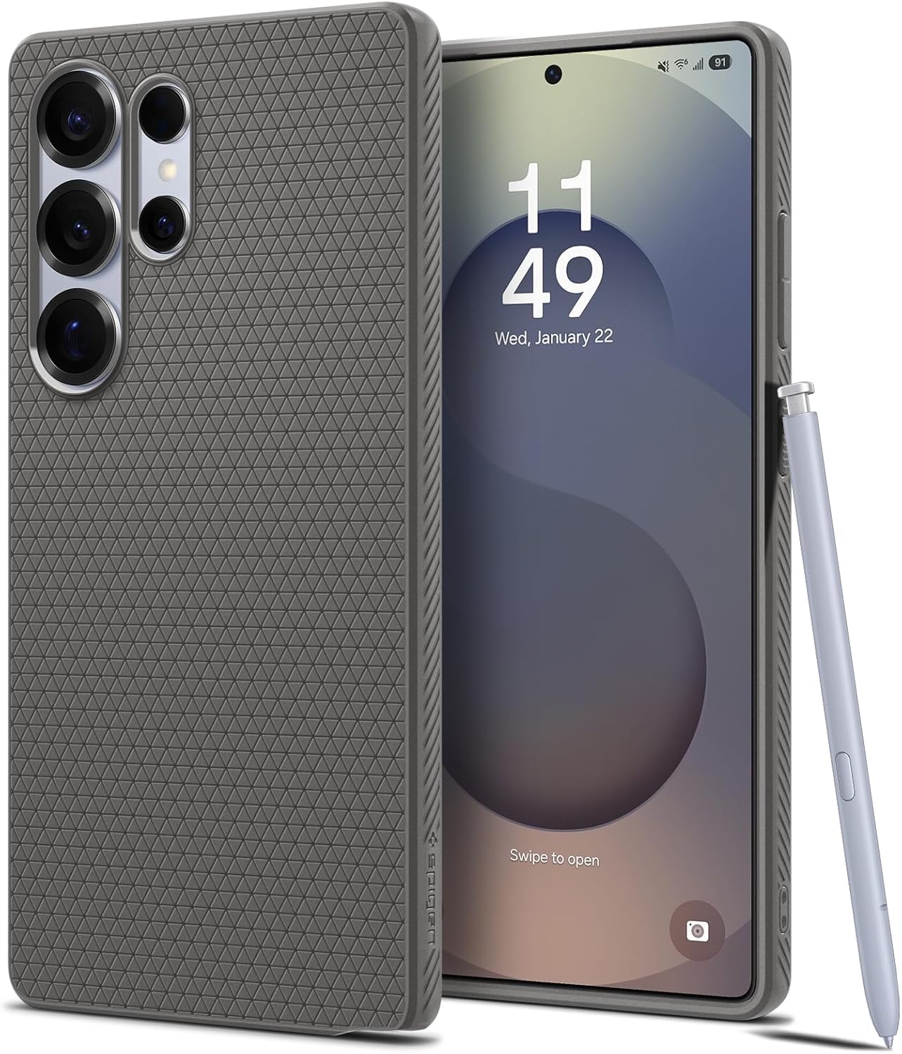 Spigen Liquid Air designed for Samsung Galaxy S25 ULTRA case cover (2025) Marble GrayMobile AccessoriesPremium look with Drop Protection SPIGEN Liquid Air Case for the Samsung Galaxy S25 Ultra balances a sleek design into a slim frame. The flexible single