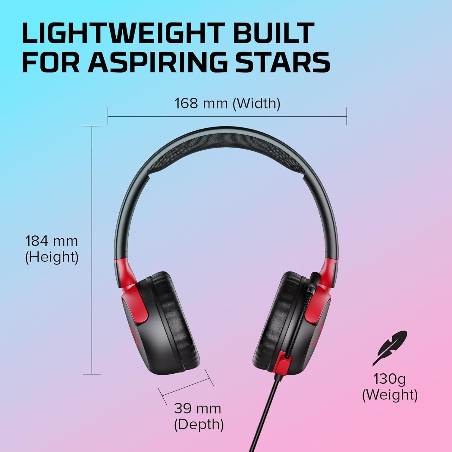 Hyperx Cloud Mini Wired Gaming Headset - BlackGaming Headsets🎧 Designed for Young Gamers: Tailored for ages 8–12, offering a comfortable fit with memory foam ear cushions and a lightweight frame. 🔊 Safe Listening Levels: Built-in volume limiter ensures