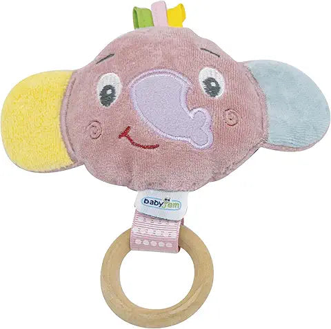 Babyjem - Small Elephant Toy Rose  0 Months+