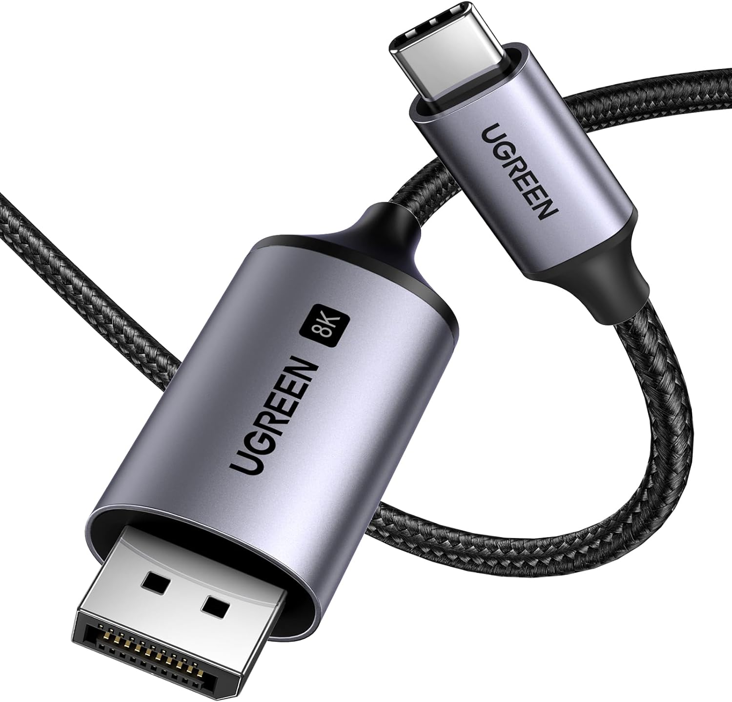 UGREEN 8K USB-C to DisplayPort Cable – 1M, Thunderbolt 3/4, 8K@60Hz, 4K@240Hz/144Hz, Compatible with MacBook Pro/Air, iPhone 16, iPad Pro/Air, Galaxy S23, Dell XPSComputer & Laptop AccessoriesUltimate 8K Visual ExperienceUGREEN USB C to DisplayPort cable