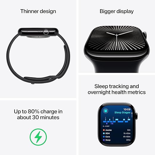 Apple Watch Series 10 GPS + Cellular Gold Titanium Case with Gold Milanese Loop | M/L. Fitness Tracker, ECG App, Always-On Retina Display, Carbon Neutral | EXPRESS DELIVERYWearablesThinstant classic Monumental DisplaySeries 10 is a major milestone for App
