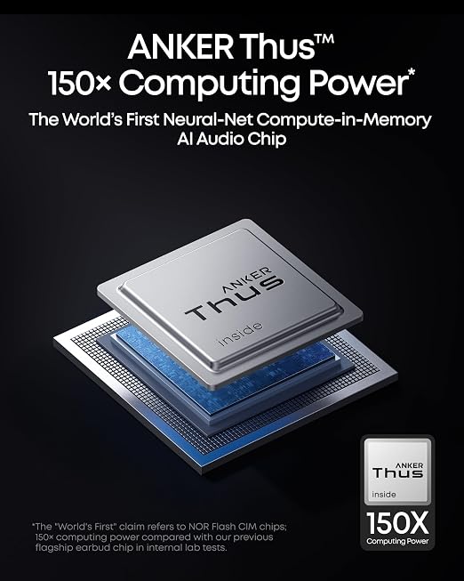 Soundcore Liberty 5 Pro – Guinness World Record Call Quality, Thus AI Chip, ANC, 28Hr, LDAC, Touchscreen Case