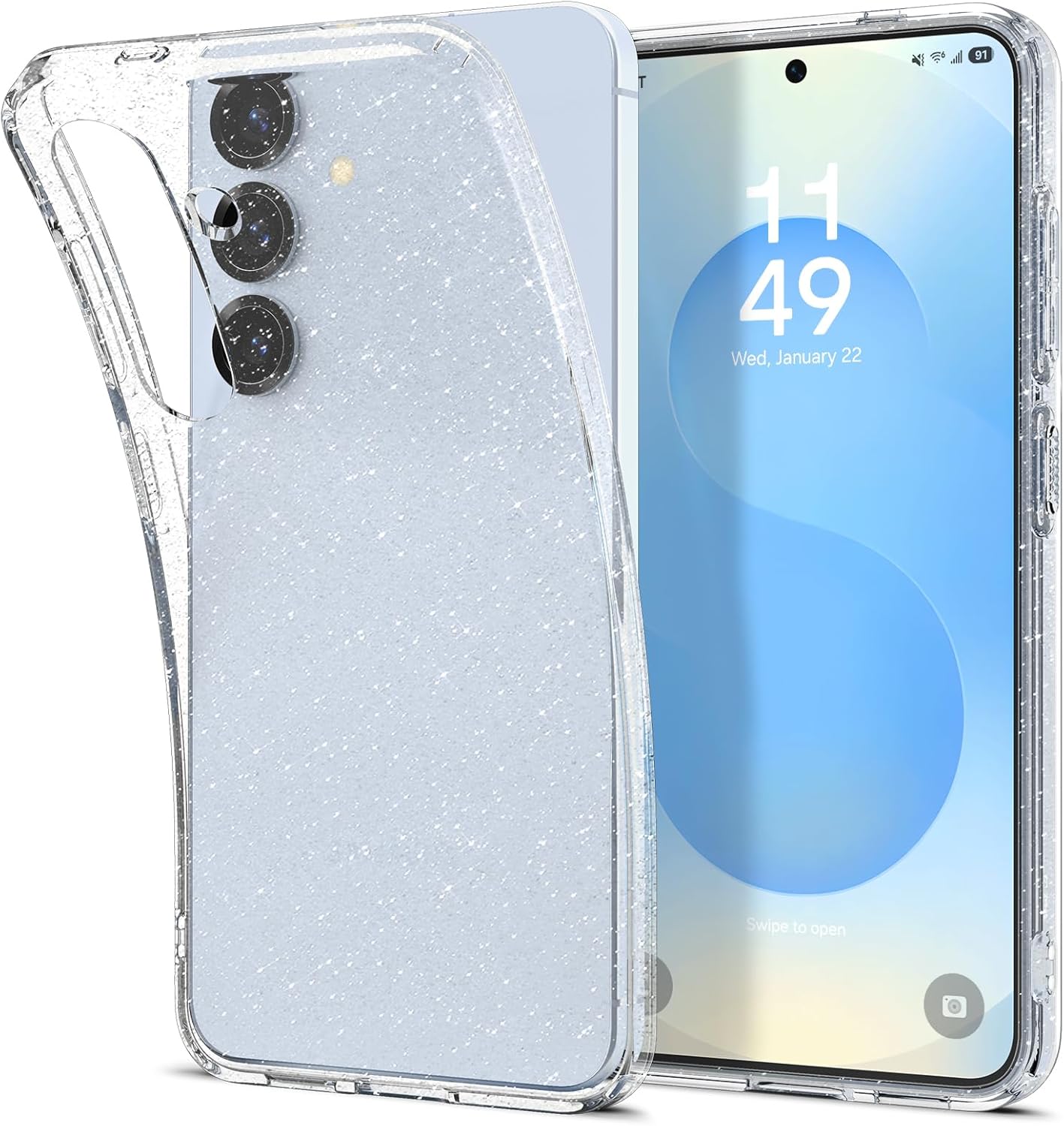 Spigen Liquid Crystal Glitter designed for Samsung Galaxy S25 PLUS case cover (2025) Crystal QuartzMobile AccessoriesSparkle with every move! Spigen Liquid Crystal Glitter case for Samsung Galaxy S25+ Plus adds show-stopping sparkle and extra shine withou