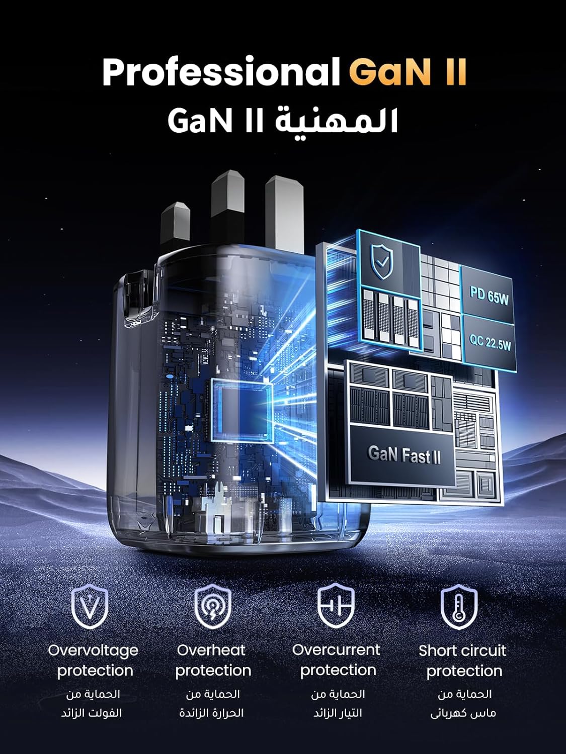 UGREEN Nexode 65W USB C Charger 3-Port Foldable GaN Laptop Adapter Fast Charger Type C Wall Adapter Plug Compatile for MacBook Pro/Air, HP/Dell, iPad Pro/Air, iPhone 16, Galaxy S25 Ultra/S24 UltraMobile AccessoriesTotal Power Output: Up to 65W, suitable f