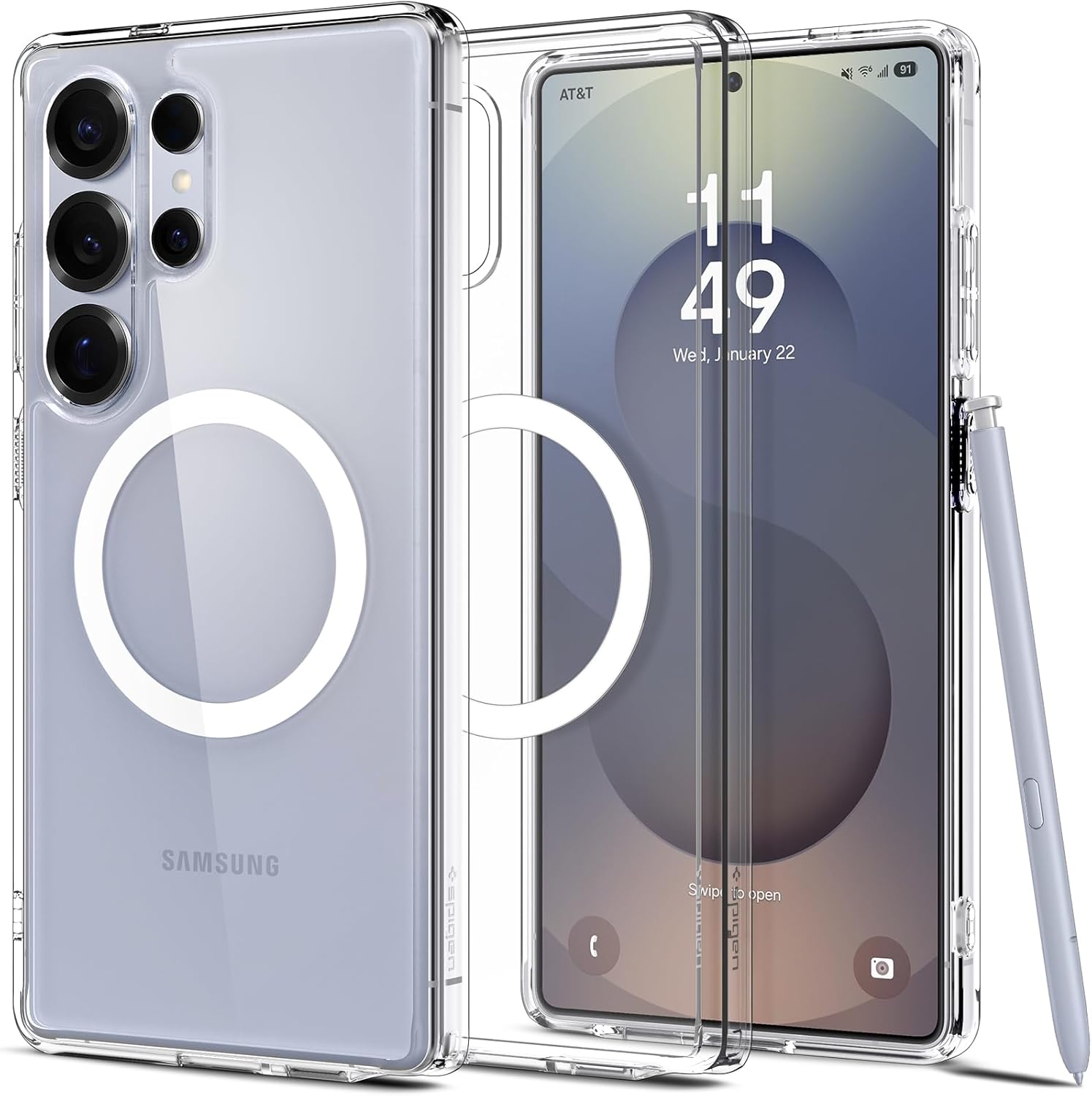 Spigen Ultra Hybrid MagFit for Samsung Galaxy S25 ULTRA case cover [MagSafe compatible] (2025) Clear WhiteMobile AccessoriesSay hello to the all-new magnetic Ultra Hybrid Spigen Ultra Hybrid MagFit case for Samsung Galaxy S25 Ultra is designed for strong