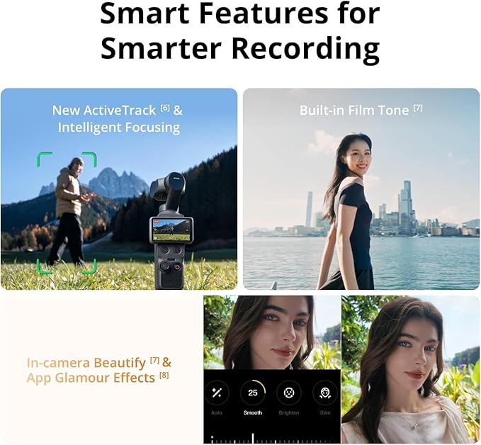 DJI Osmo Pocket 4 Creator Combo, Pocket Gimbal Vlog Camera