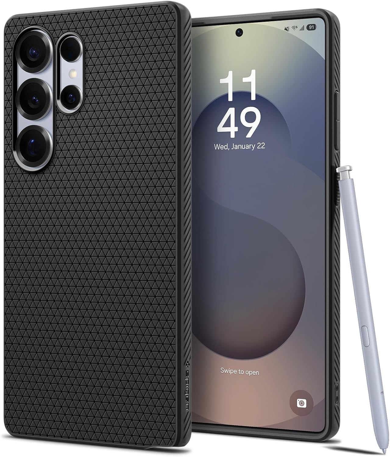 Spigen Liquid Air designed for Samsung Galaxy S25 ULTRA case cover (2025) Matte BlackMobile AccessoriesPremium look with Drop Protection SPIGEN Liquid Air Case for the Samsung Galaxy S25 Ultra balances a sleek design into a slim frame. The flexible single