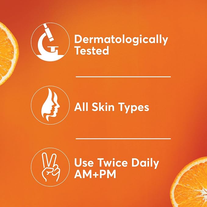 Himalaya Brightening Vitamin C Orange Serum 30ml | With Hyaluronic Acid & Niacinamide | Dark Spot & Hydration Care