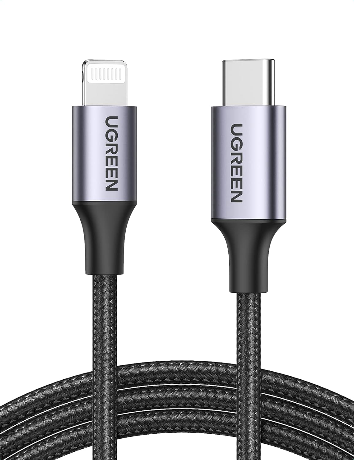 UGREEN 2M MFi Certified Lightning Cable – 2.4A Fast Charging, PD 20W, USB-A to Lightning, Compatible with iPhone 6-14 Series & iPadMobile AccessoriesApple MFi CertifiedUGREEN USB C to Lightning Cable certified by Apple MFi. With this Lightning to USB-C ca