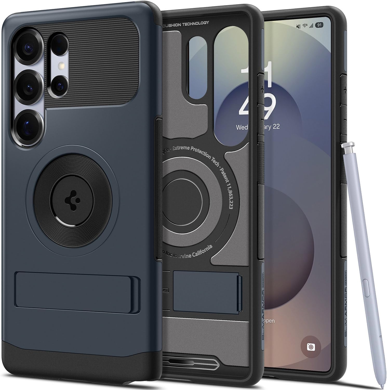 Spigen Slim Armor MagFit for Samsung Galaxy S25 ULTRA case cover with Kickstand [MagSafe compatible] (2025) Metal SlateA lean, mean fighting machine. Spigen Slim Armor MagFit case conditions your Samsung Galaxy S25 ULTRA to be in its best-case scenario. C