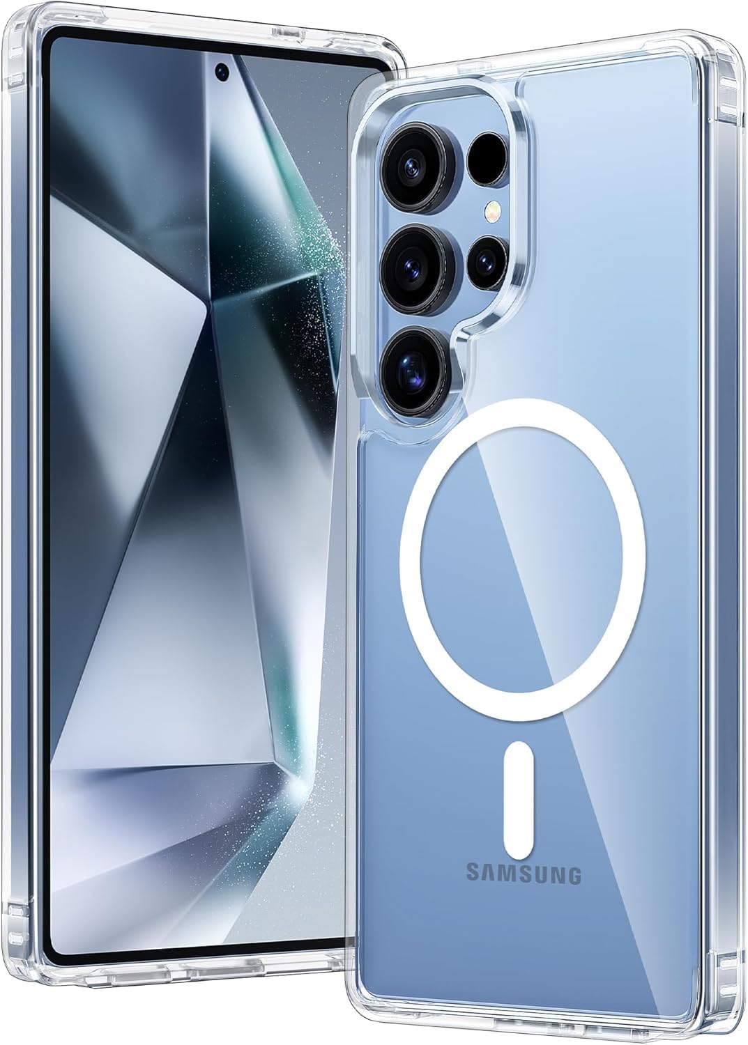 Samsung Galaxy S25 Ultra Clear Magnetic Case – MagSafe Compatible, Hybrid Protection, Crystal Clear Back CoverMobile AccessoriesExpertly designed for the Samsung Galaxy S25 Ultra, this clear magnetic case offers shockproof protection with its hybrid const