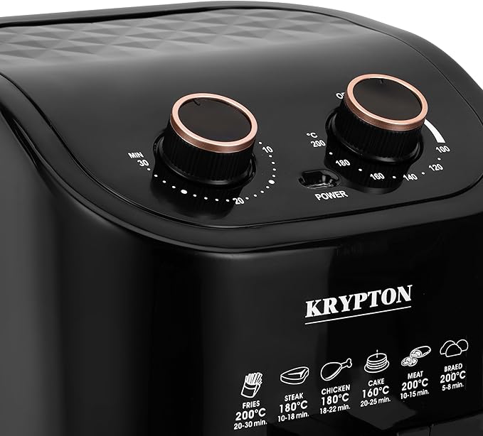 Krypton 3L Air Fryer 1400 W KNAF6362 - Black