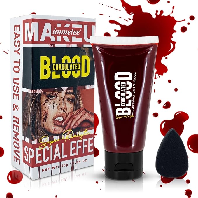 immetee Fake Blood Gel 55g with Stipple Sponge