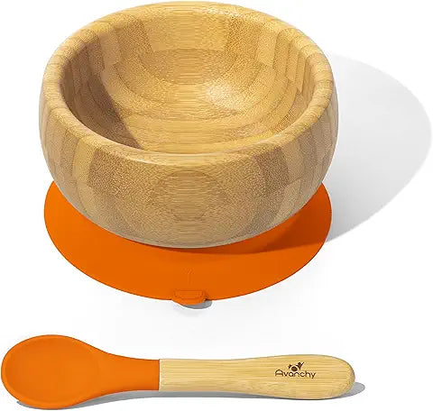 Avanchy - Baby Bamboo Stay Put Suction BOWL + Spoon OG
