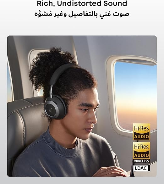 Soundcore Space One Pro high-resolution wireless headphones with extended 60H playback time